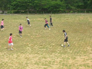 サッカー中